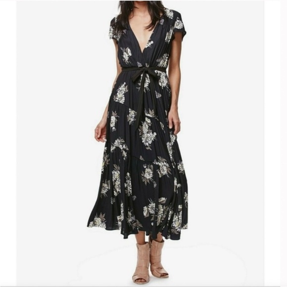 Free People All I Got Tiered Ruffle Floral Maxi Dress Women’s Size 4 - Picture 3 of 16